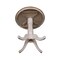 International Concepts Round 30 in Round Top Pedestal Table, 34.9 inH, Washed Gray Taupe, 30 W, 30 L, 35.1 in H, Wood K09-30RT-6B - alternate 2